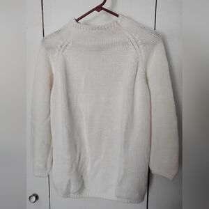 Cozy White Knit Sweater